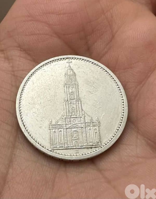German Nazi Silver Coin year 1935 Memorial for the Potsdam Church 1