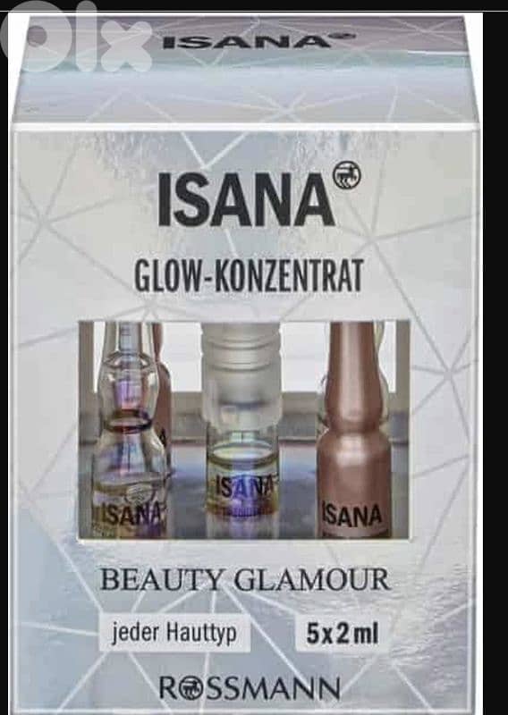 ISANA GLOW CONCENTRATE BEAUTY GLAMOUR. 5 x 2 ml/4$delivery 5