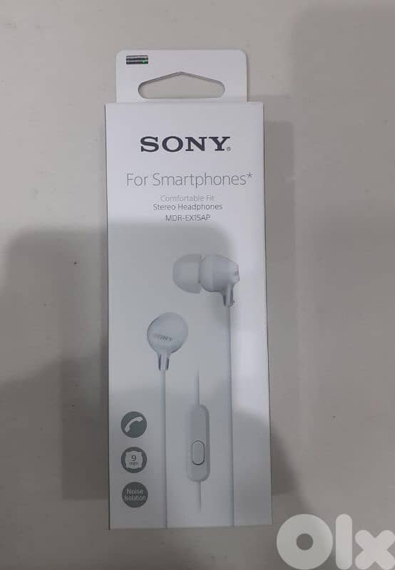 Sony Stereo Headphones MDR-EX15AP White 0