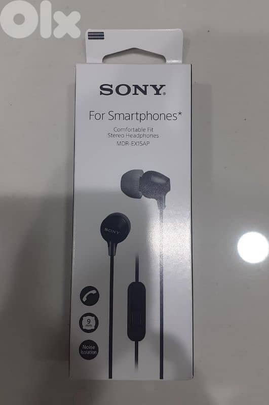 Sony Stereo Headphones MDR-EX15AP Black 0