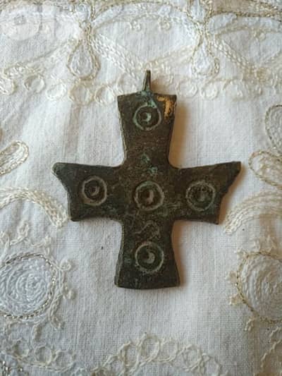 Antique Byzantine bronze cross