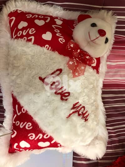 panda plush and bear pillow