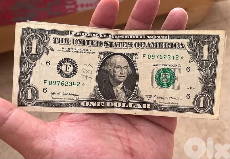 one dollar 1 dollar bill star note series 2017 A 2