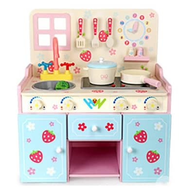 Wooden Strawberry Kitchen Playset 56 x 38 x 24 CM - مطبخ خشبي