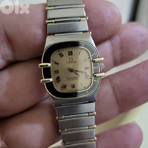 lady's omega constellation gold and steel 0