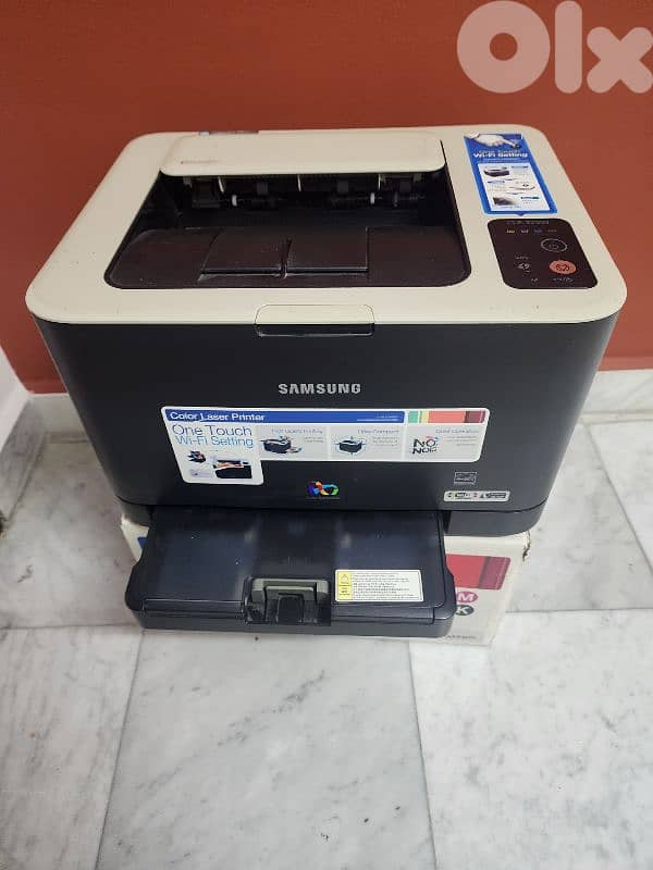 Samsung colored printer with 4 tonners set 1