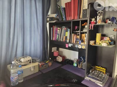 bookshelf with desk