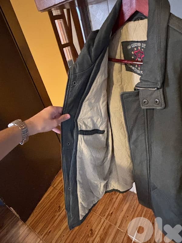 HM German Leather Jacket 1980s 1