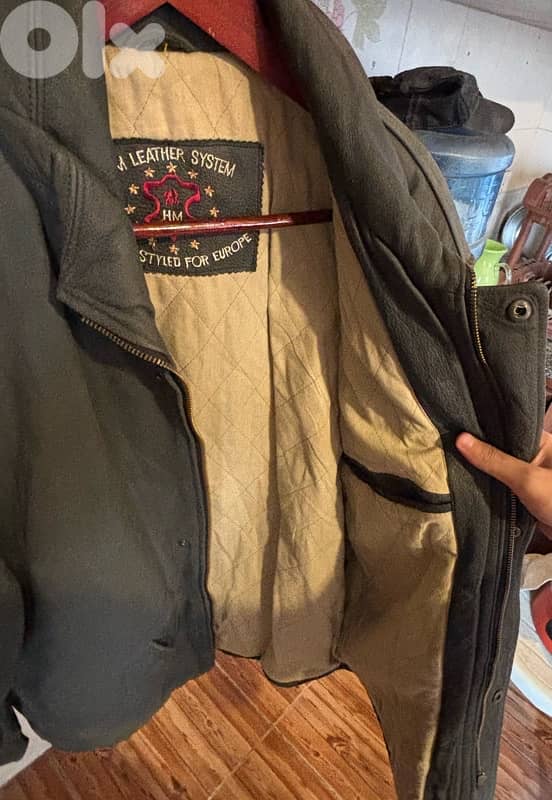 HM German Leather Jacket 1980s 2