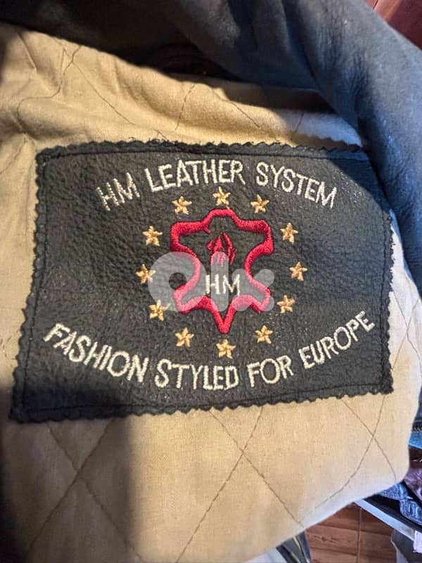 HM German Leather Jacket 1980s 4