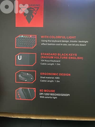 Brand New Gaming Backlighting Keyboard & Mouse