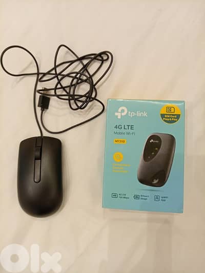 Dell Mouse + Tp-Link SIM Card Wifi Router