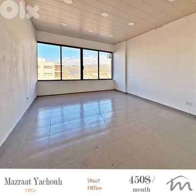 Mazraat Yashouh | 70m² Office | Prime Location-Main Road | Catchy Rent