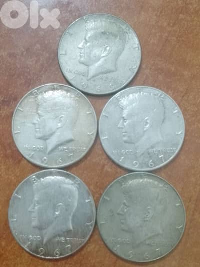 Half dolar USA silver 1967