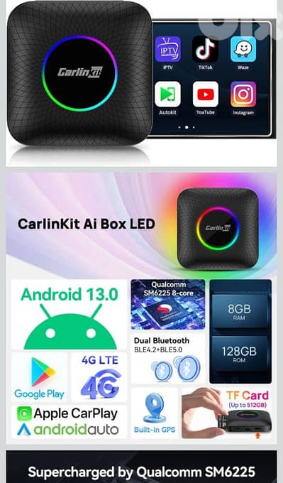 Carlinkit Android 13 Ai Box LED Version