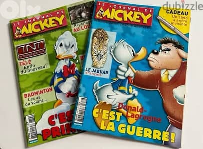 Super 95%new Mickey magazines and Cedric bandes déssinés