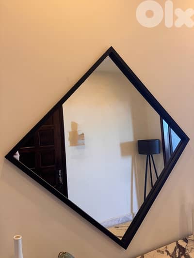 console with mirror