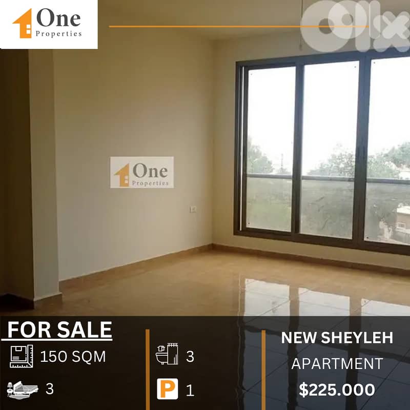 Apartment for SALE in NEW SHEILEH/KESEROUAN, with a great sea view. 0