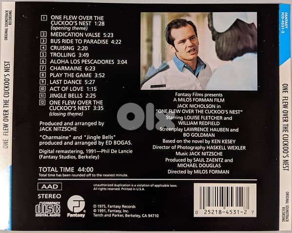 One Flew Over The Cuckoo's Nest ( RARE CD ) 1