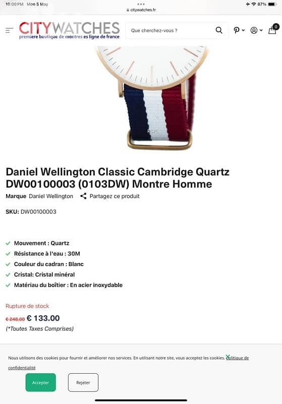 daniel wellington 41mm france edition 5
