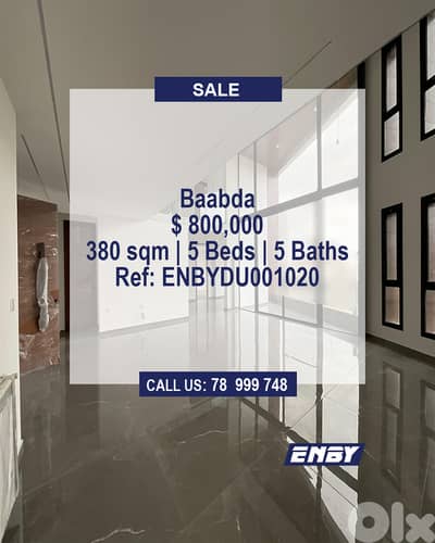 Apartment for Sale in Baabda | Spacious | Luxirious | Hot Deal
