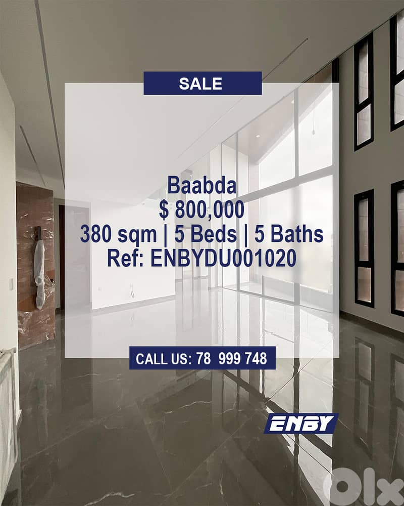 Apartment for Sale in Baabda | Spacious | Luxirious | Hot Deal 0
