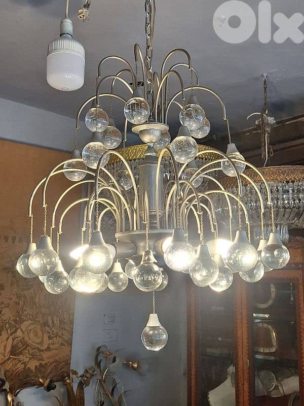 Mid-century Sciolari italian chandelier 1