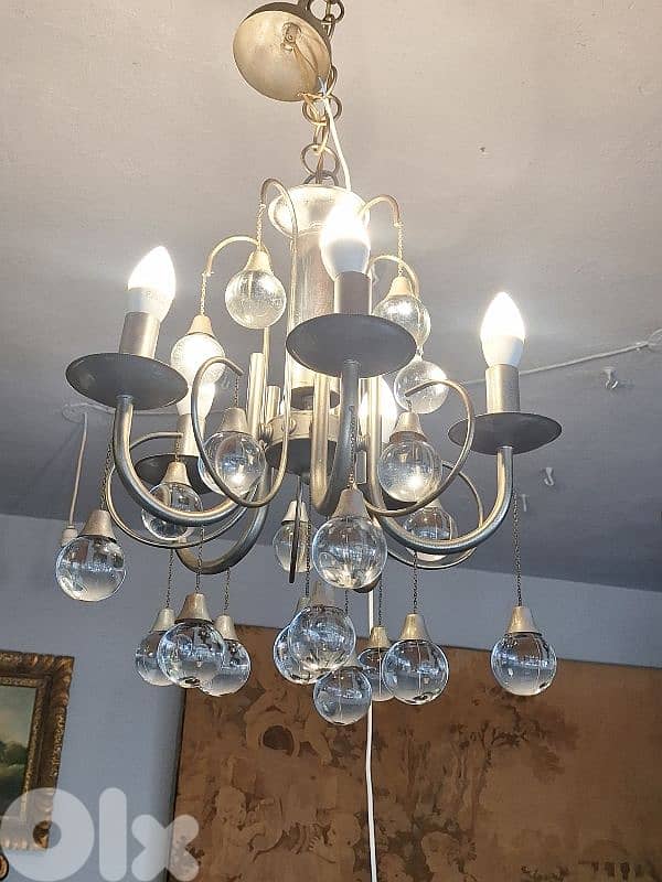 5 lamps sciolari italian chandelier 1