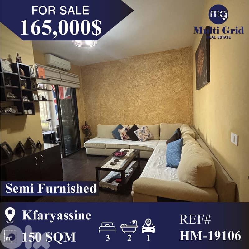 HM-19106 / Apartment for Sale in Kfaryassine, شقة للبيع في كفرياسين 0