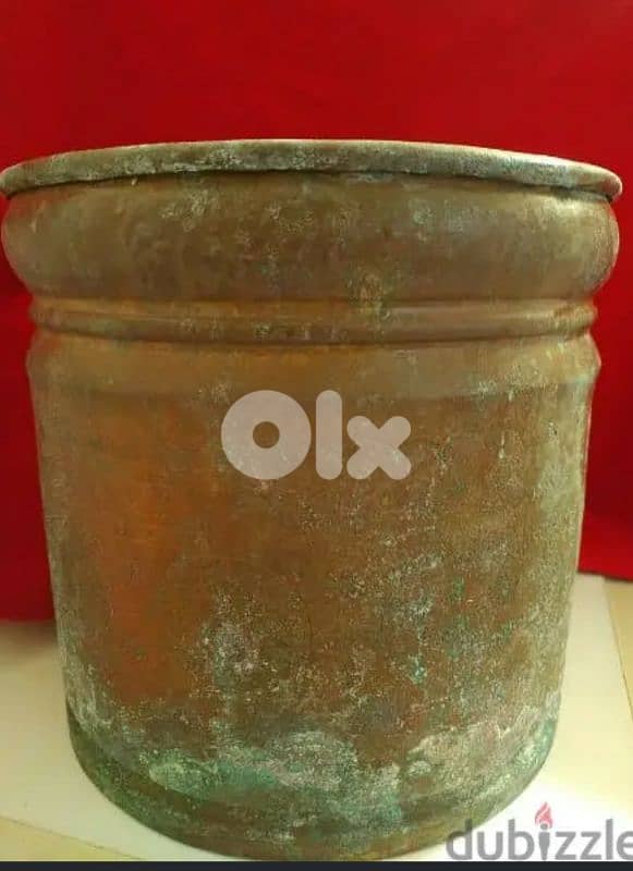 Very old copper cache pot (round) - Price is final 0