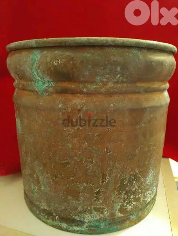 Very old copper cache pot (round) - Price is final 1