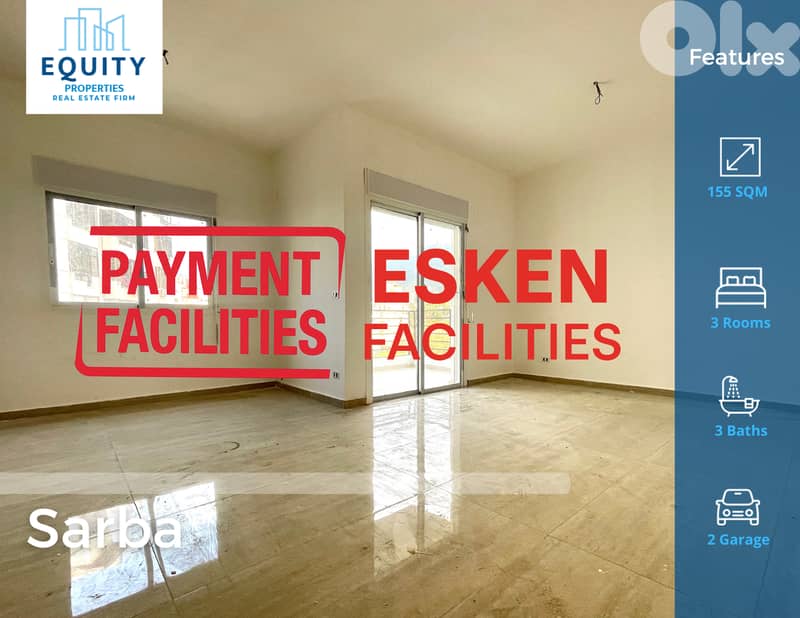 155 SQM Apartment For Sale In Sarba With Eken شقة للبيع #RK130077 0