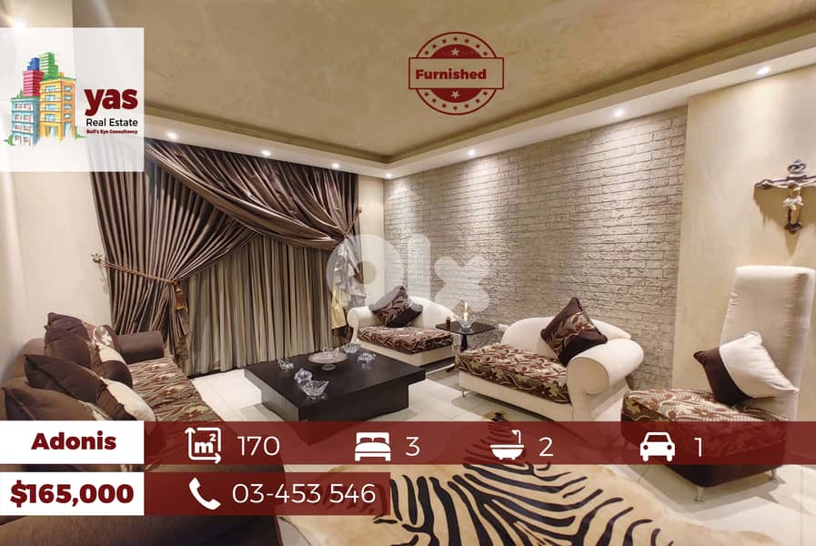 Adonis 170m2 | Modern | Catchy apartment | Fully Furnished |EL/KS | 0
