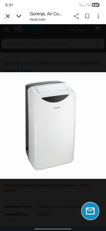 Gorenje, Air Condition Portable 0