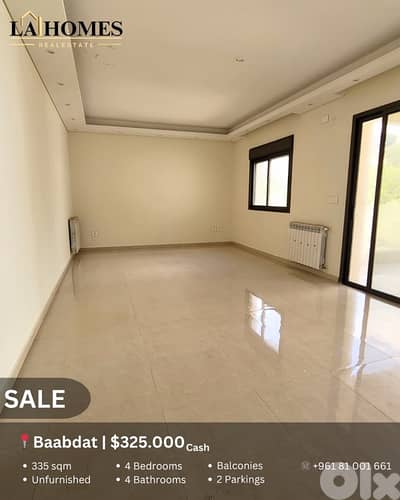 apartment for sale in baabdat شقة للبيع في بعبدات