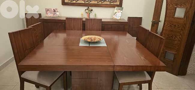 square dining table with 6 chairs only