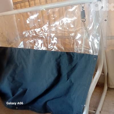 Outdoor Weather Curtains- Transparent PVC   ستائر حماية خارجية جديدة