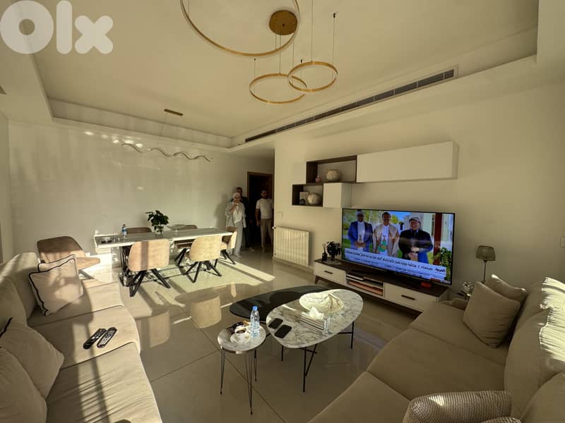 Furnished apartment terrace rent Waterfront شقة مفروشة للإيجار FIR2875 0