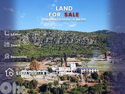 Land For SALE In Baabdat أرض للبيع #GS