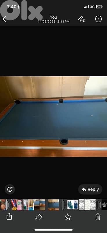 billiard table condition super clean used for 4 month with good price 2