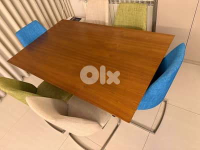 DINING TABLE AND 6 CHAIRS