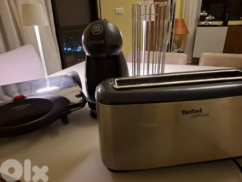 Toaster Tefal + coffee machine Krups + Campomatic Grill 5