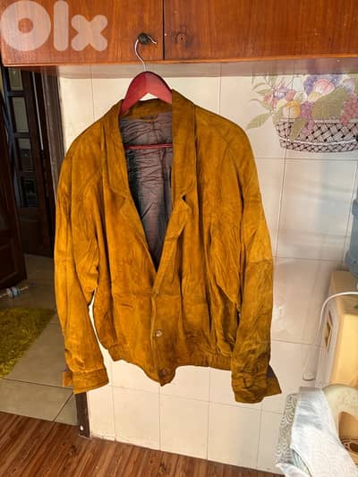 Suede leather jacket
