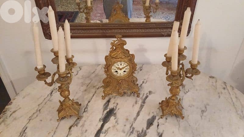 chandelier + horloge 0