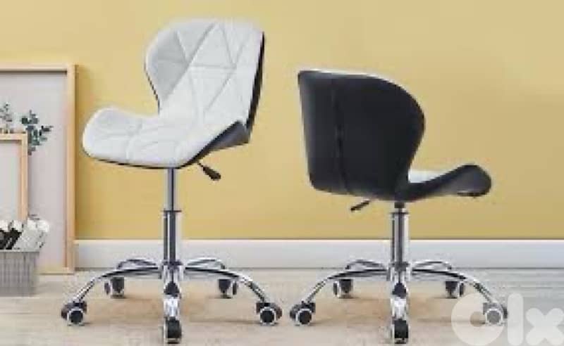 Taimi Ergonomic Office Chair – White & Black Faux Leather Design 3