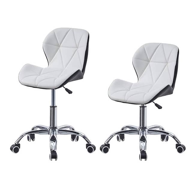 Taimi Ergonomic Office Chair – White & Black Faux Leather Design 5