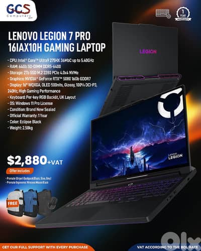 Lenovo Legion 7 Pro 16IAX10H Gaming Laptop