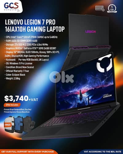 Lenovo Legion 7 Pro 16IAX10H Gaming Laptop