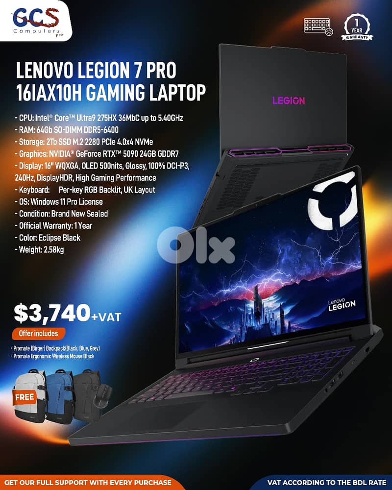 Lenovo Legion 7 Pro 16IAX10H Gaming Laptop 0