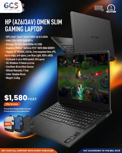 HP (AZ6J3AV) Omen Slim Gaming Laptop
